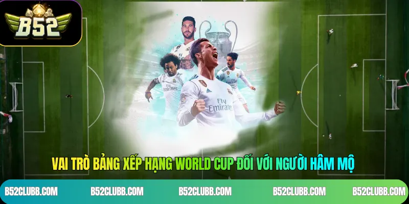 Vai trò bảng xếp hạng World Cup đối với người hâm mộ