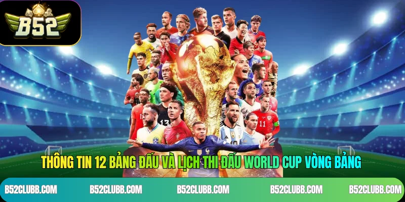 Thông tin 12 bảng đấu và lịch thi đấu World Cup vòng bảng